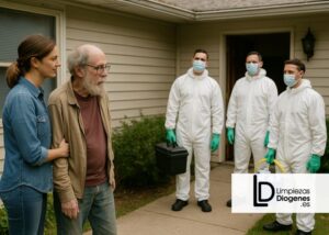 Limpieza de una vivienda de una persona con síndrome de Diógenes