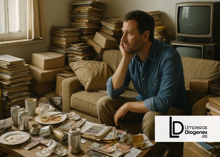 limpieza de piso alquilado con basura